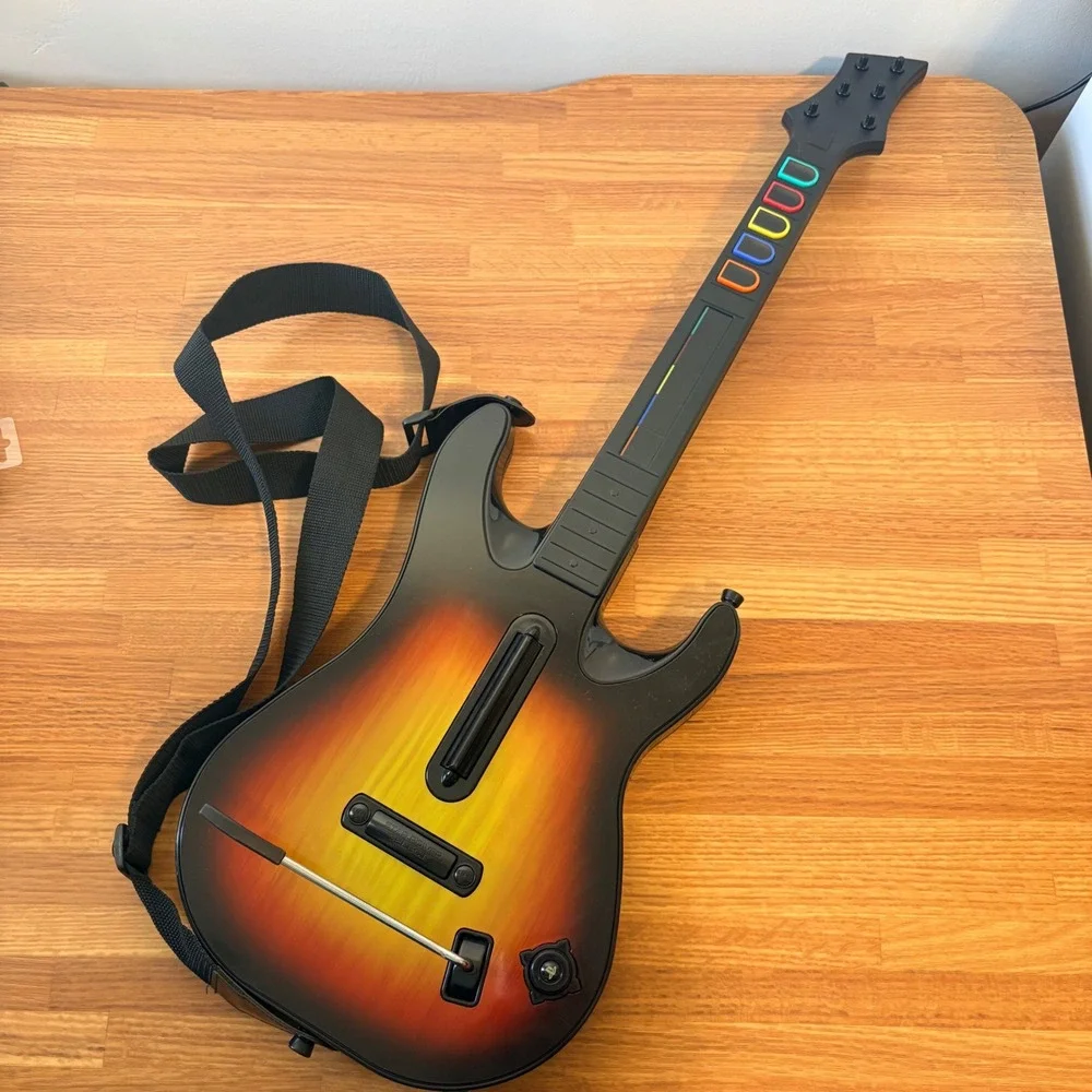 For Parts Untested Guitar Hero World Tour RedOctane PS3 Wireless Guitar Sunburst